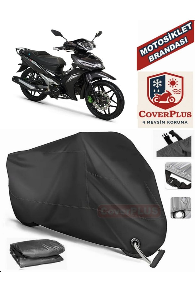 Black Lock Compatible Kuba Easy Pro 50 Engine Tarpaulin Motorcycle Tarpaulin Cover Tent