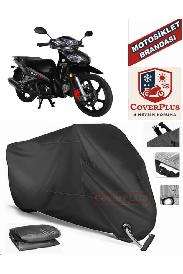Black Lock Compatible Stmax Mega 100 Motor Tarpaulin Motorcycle Tarpaulin Cover Tent