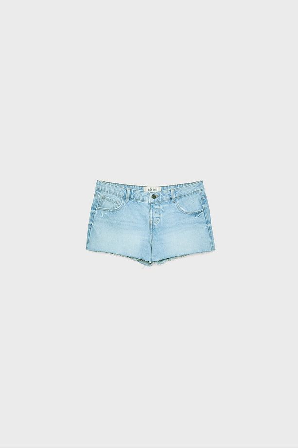 Mini denim şort - 6