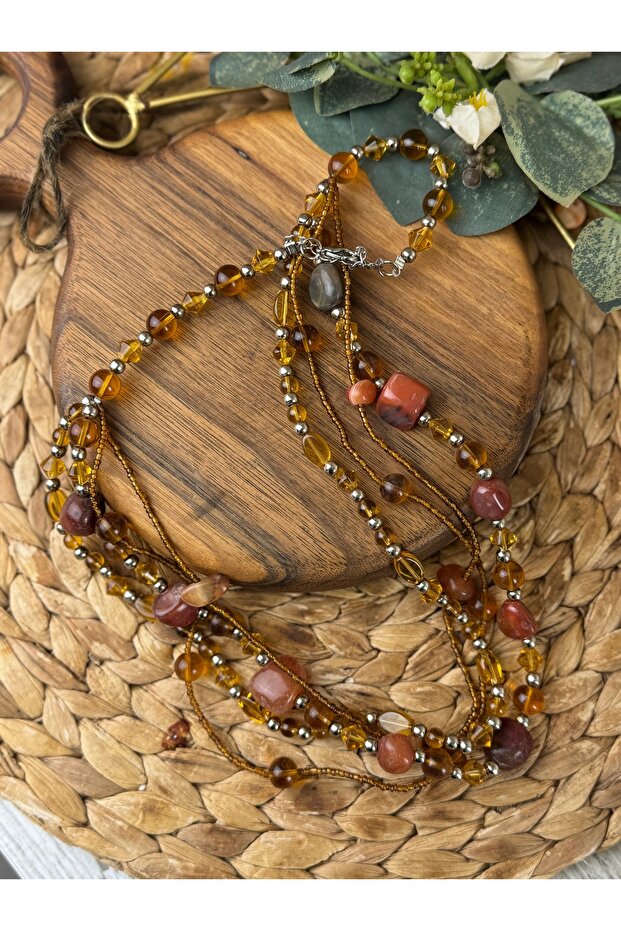 Akik taşlı kolye - 2