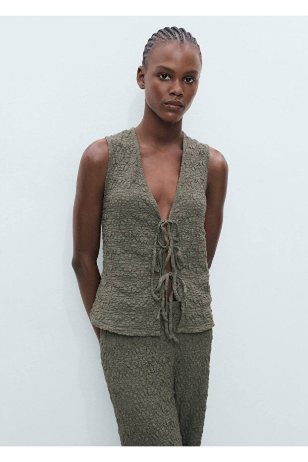 Gerade geschnittene, gewebte Hose - 8