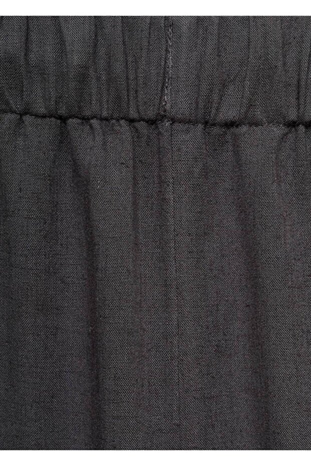 Uzun Keten Pantolon - 7