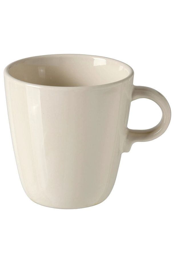 2 Adet Kuplu Çay Bardağı Yükseklik 10 Cm İkea 2'li Set Stonware Kahve Bardak Hacim 370 ml Krem Renk - 2