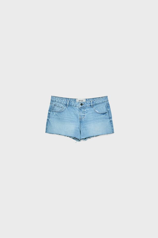 Mini denim şort - 6