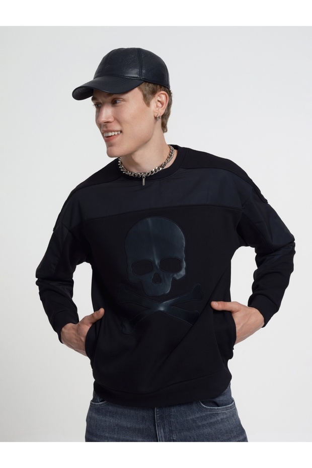 Oversize Fit Erkek Sweatshirt - 1