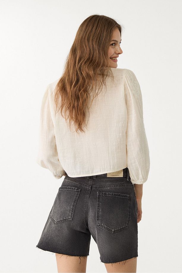 D93 Uzun denim şort - 5
