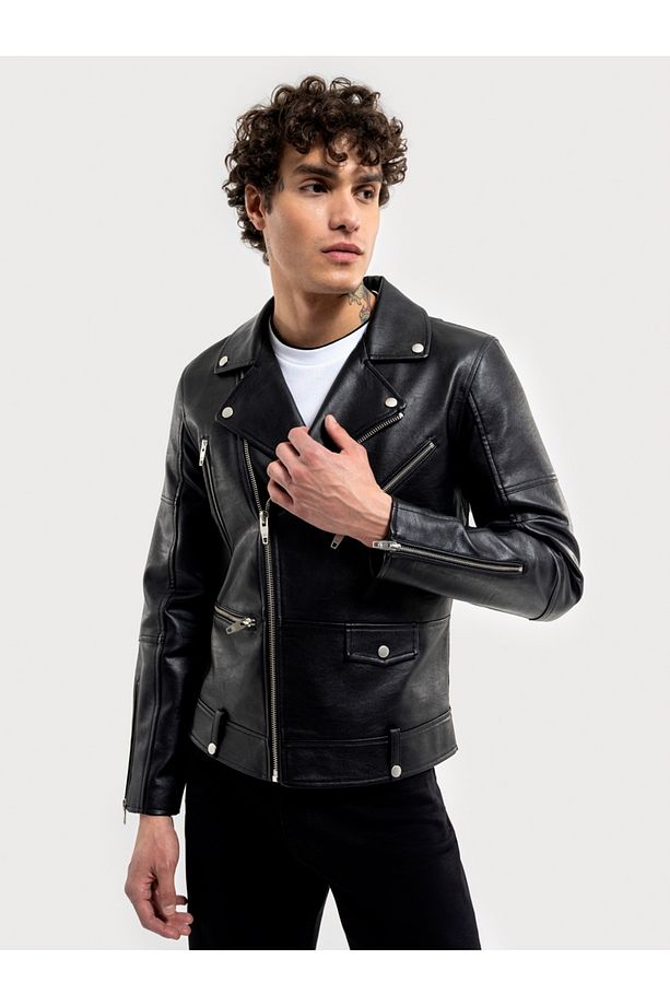 Regular Fit Erkek Mont Pu - 5