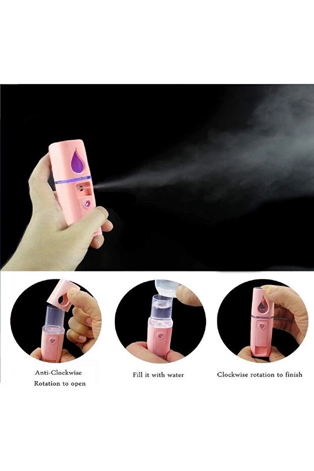 موزع إلكتروني صغير قابل لإعادة الشحن - وردي - 1