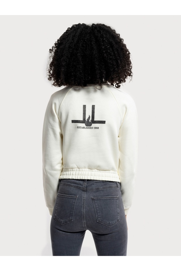 Regular Long Crop Kadın Sweatshirt - 3