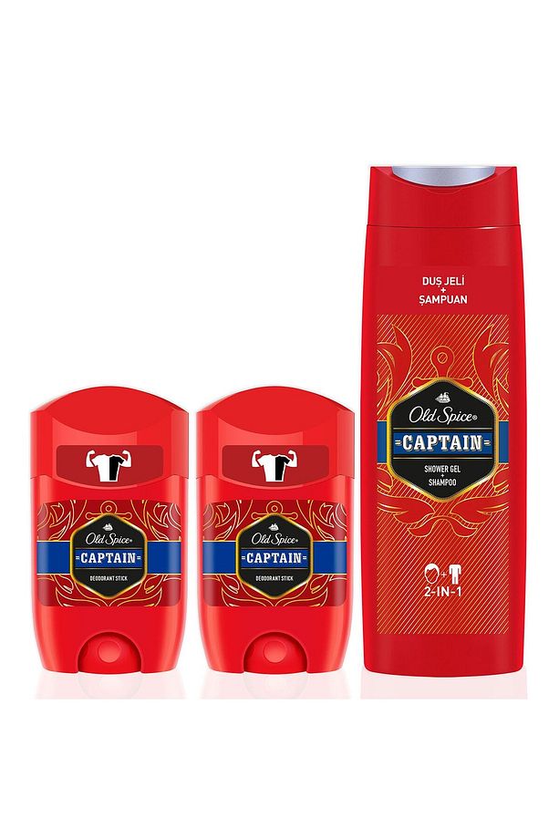 400ml Duş Jeli &Şampuan +50ml Deo Stick x 2 Captain - 3