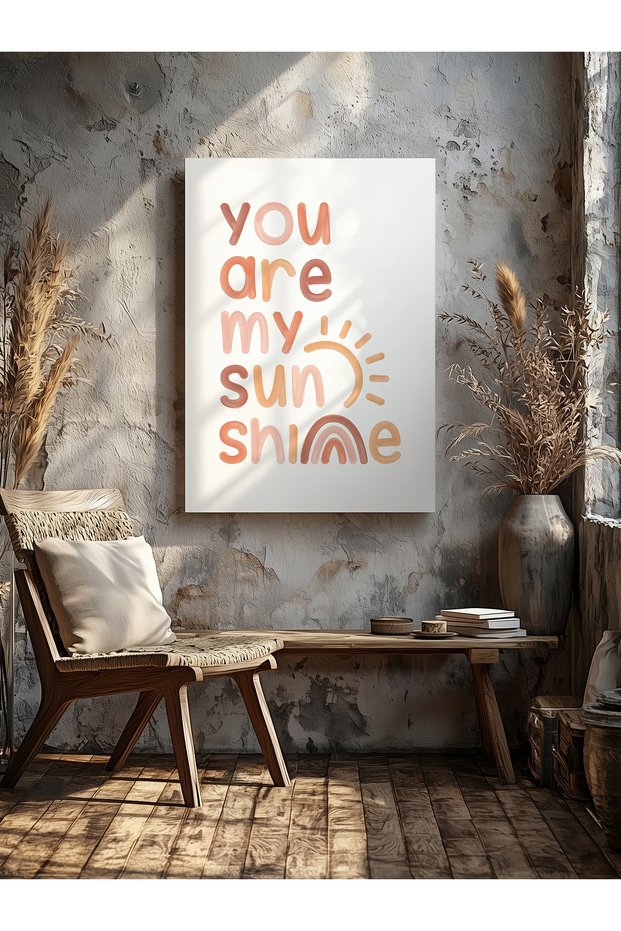 You Are My Sun Shine Written Home Office Kitchen Living Room Wall Decoration Canvas Painting