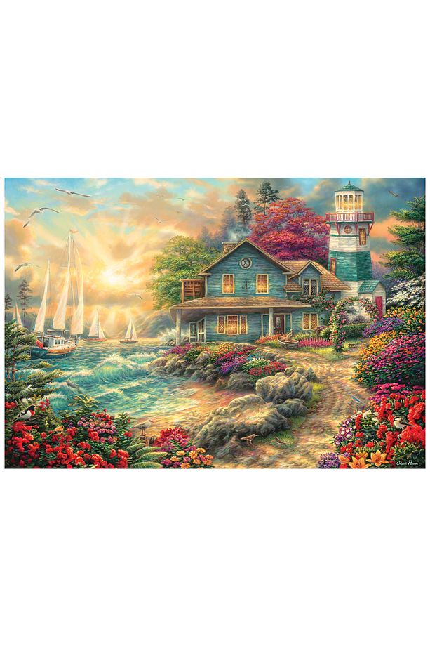 2000 Parça Yapboz Puzzle - Mavi Konak 3964 - 2