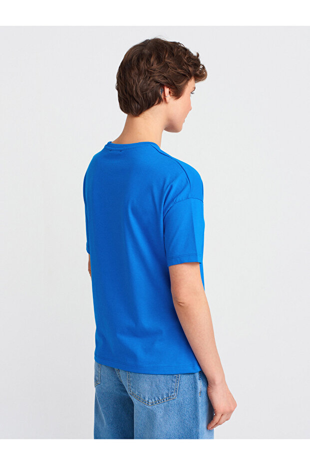 3683 Basic T-Shirt-Koyu Saks - 2