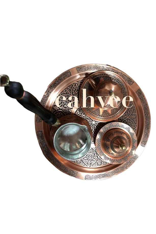 Cahvee Kumda Kahve Makinesi 23x24x16 Cm Bakır Tek Kişilik Set | Elektrikli & Özel Yapım - 4