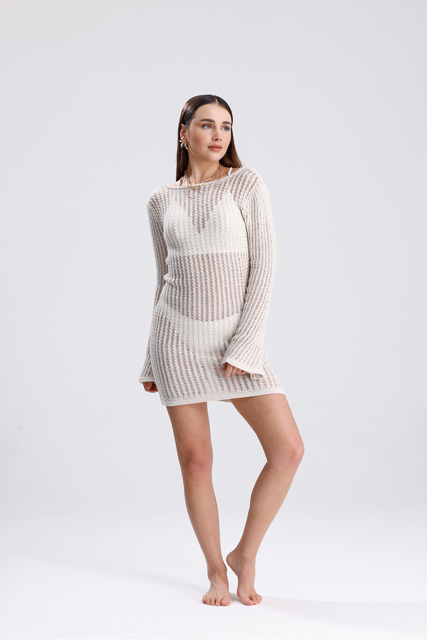 Women's Knitted Openwork Beach Dress