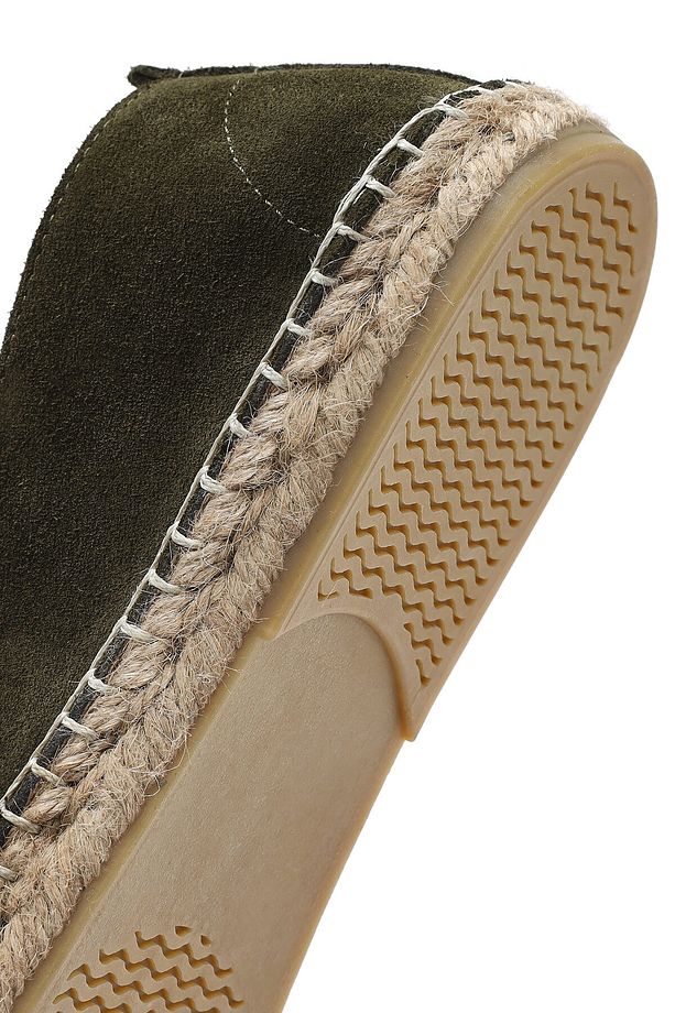 Erkek Yeşil Süet Deri Espadril 25SFD770010 - 8