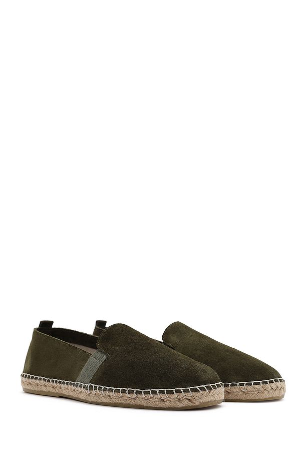 Erkek Yeşil Süet Deri Espadril 25SFD770010 - 3