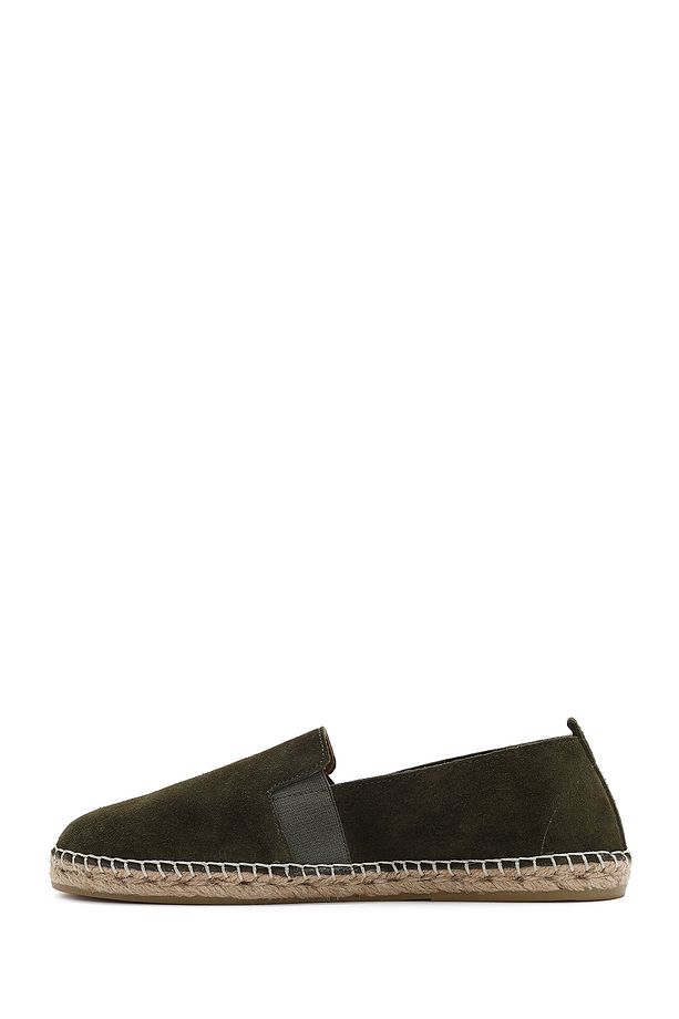 Erkek Yeşil Süet Deri Espadril 25SFD770010 - 2
