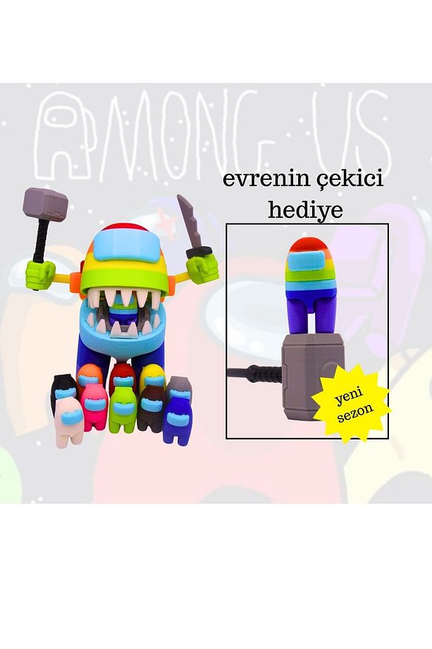 Amongus Oyuncak Robot Impostor 12 Figürlü Set Orijinal Detaylar Kaliteli Üretim - 8