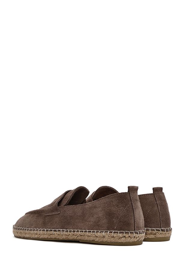 Erkek Vizon Süet Deri Espadril 25SFD770110 - 5