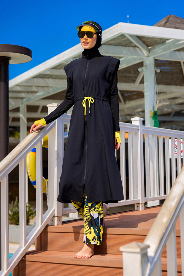 Lycra Summer Modern Full Covered Hijab Swimsuit M2501-1