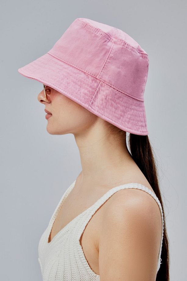 Yazlık Kumaş Kova Şapka, Erkek Kadın Düz Balıkçı Bucket Şapka, Unisex - 4