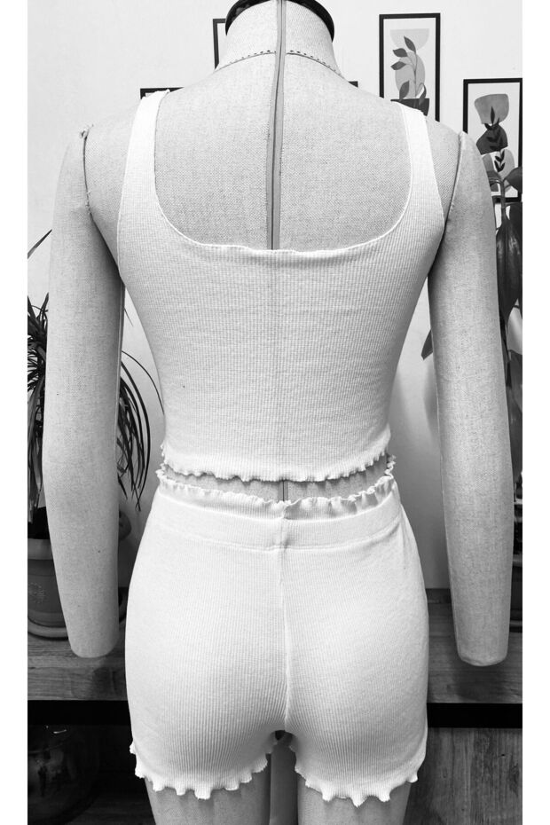 Fitilli Atlet Şort Takım - 6