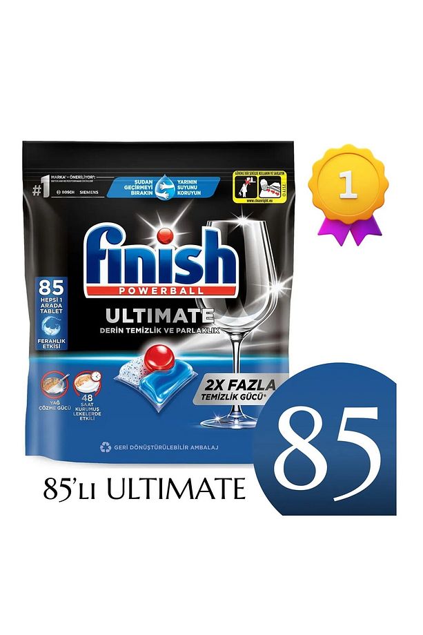 Ultimate Hepsi Bir Arada Bulaşık Makinesi Deterjanı Kapsül Tablet 255 Adet (85 x 3'lü) - 4