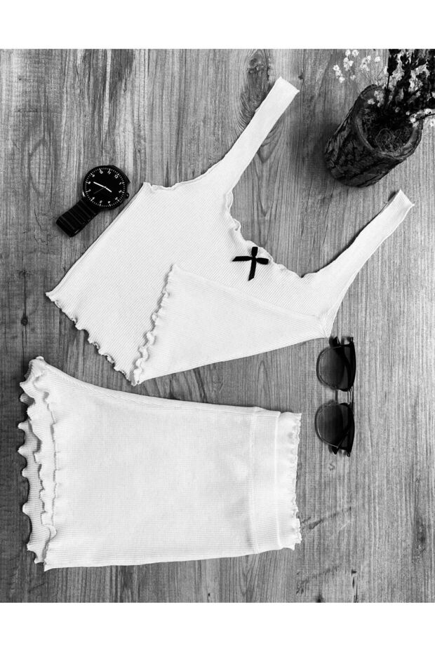 Fitilli Atlet Şort Takım - 4