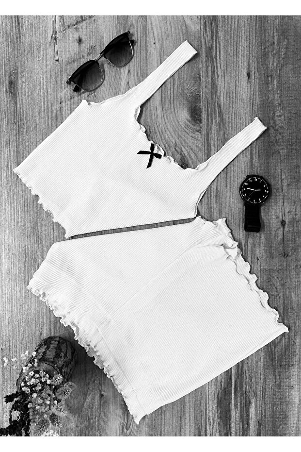 Fitilli Atlet Şort Takım - 2