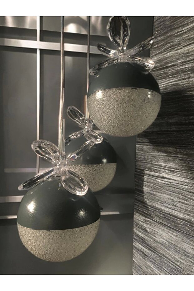 Serçe'den Antrasit 3lü Led Sarkıt Avize - 3