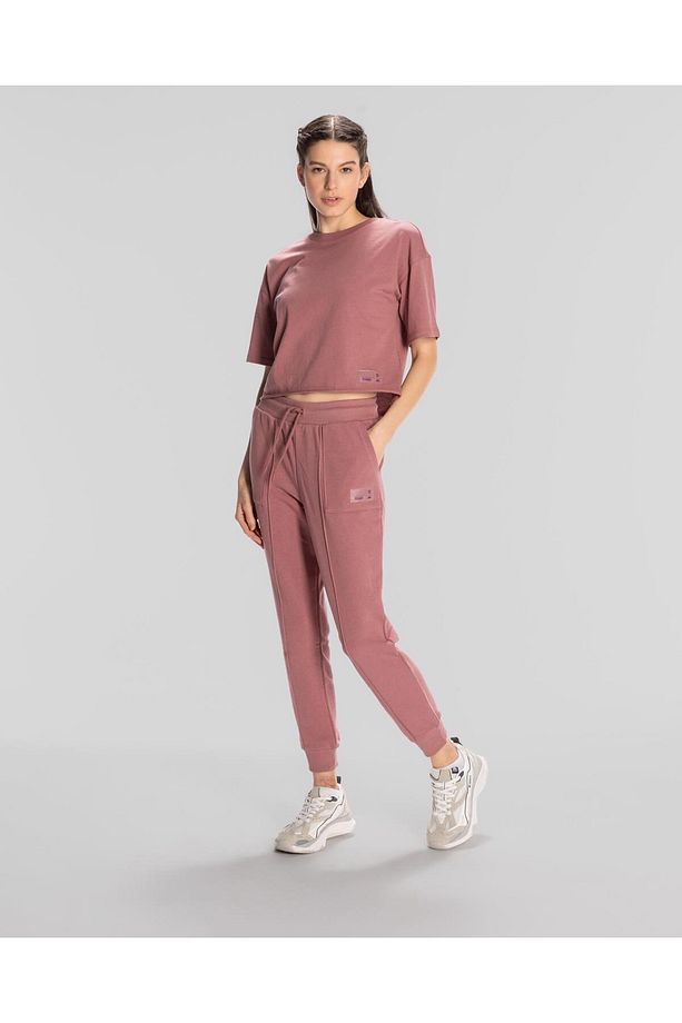 Authentic Lily Kadın Gül Kurusu Regular Fit Tişört - 1