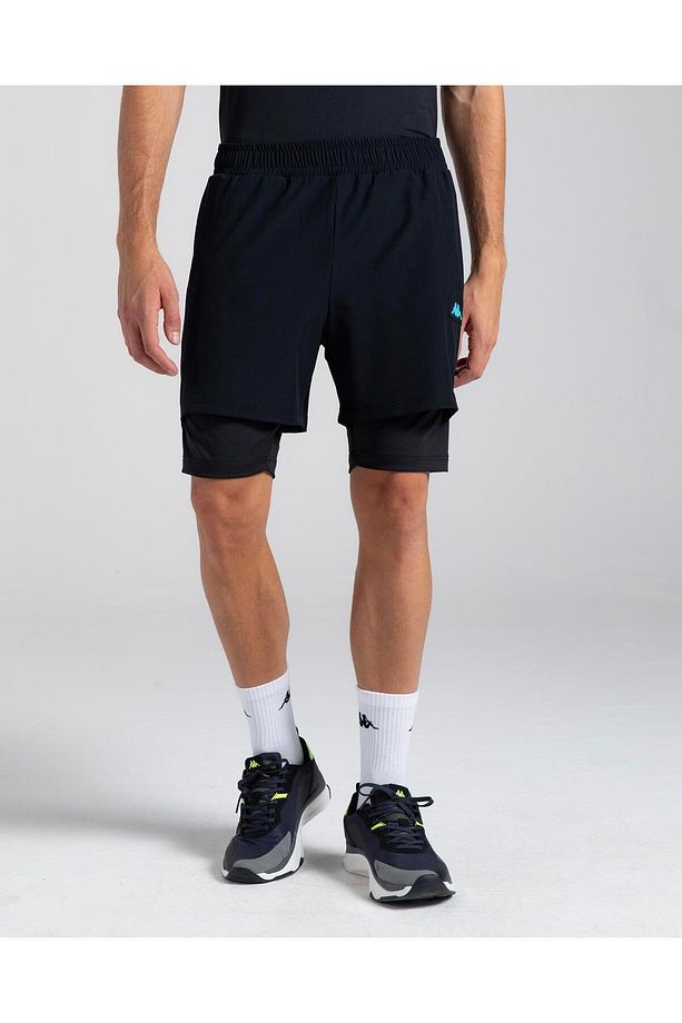 Kombat Efri Erkek Siyah Regular Fit Taytlı Şort - 1