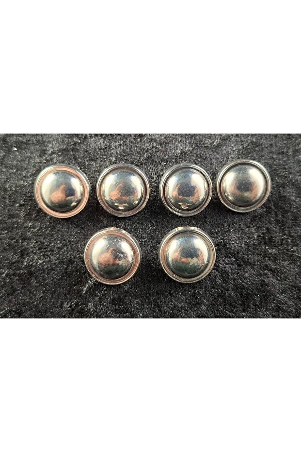 Gümüş Basic Düğme ( 6'lı Seri) - 1