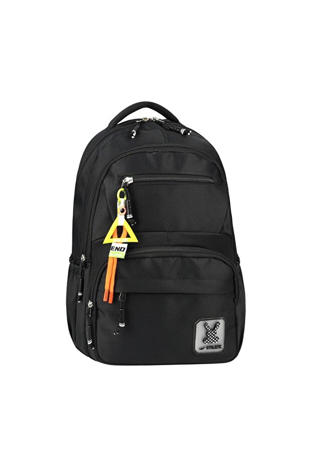 Water Repellent Anti-Sweat Fabric High School and Middle School Unisex Backpack Daily Bag Black