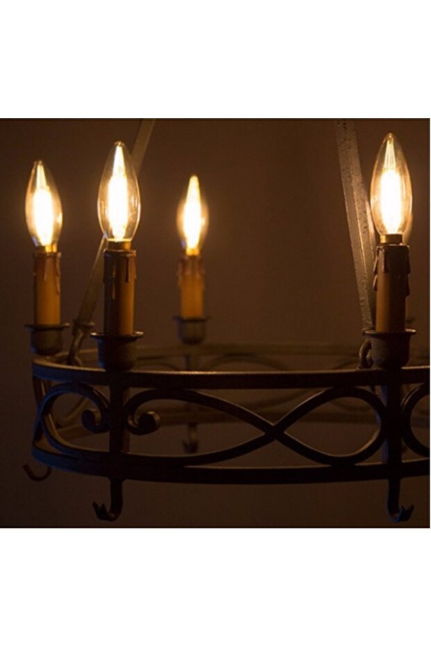 4w Rustik Led Bujı Ampul (E-14)(AMBER) - 2