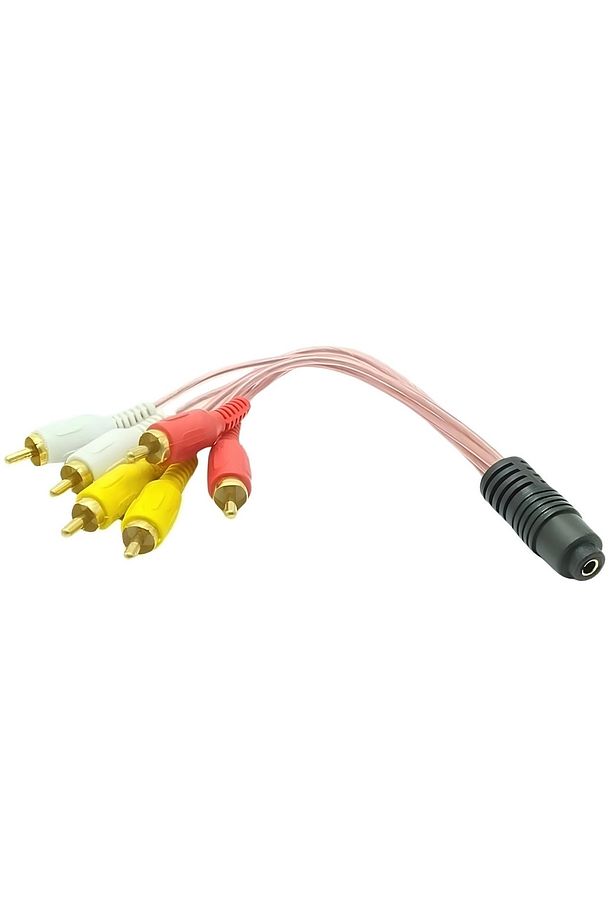 3.5 Mm Stereo Dişi 6 Tos Erkek 5+1 Ses Sistemi Kablo Rca Çıkışını 3.5 mm Jak Çıkışına Çeviciri - 4