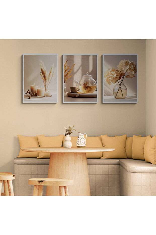 3 قطع موديلات طاولات بإطار 3 قطع - 2