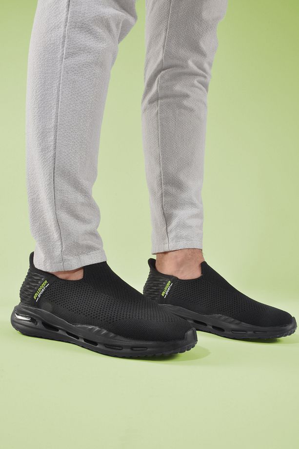 Siyah Memory Foam Hafif Esnek Hava Alan Erkek Spor Ayakkabı 241403 M - 1