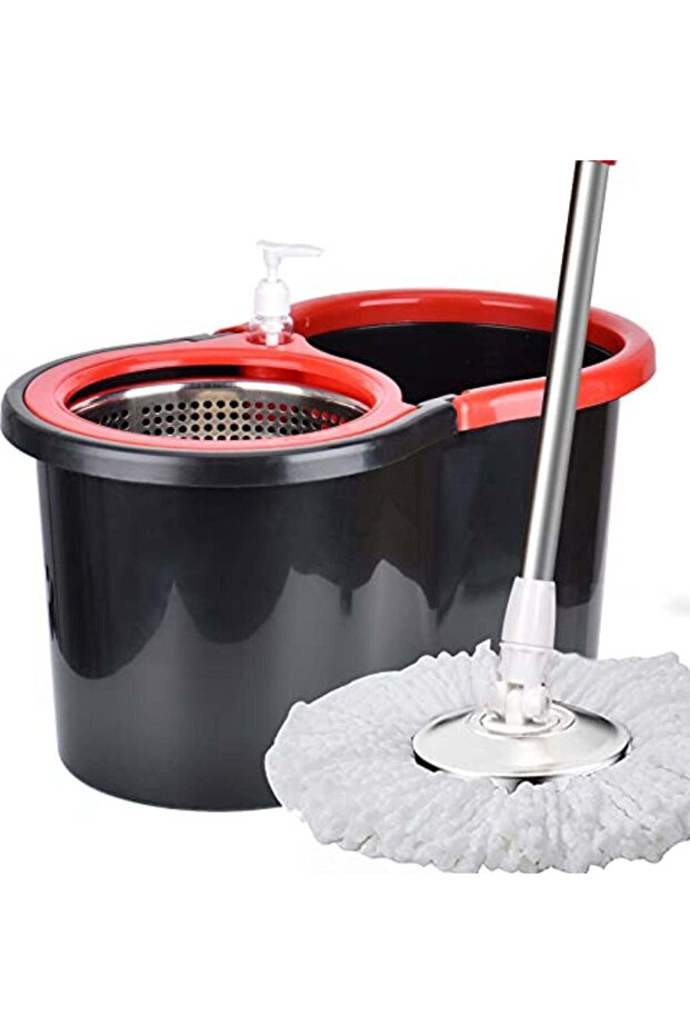 Vitacelli Spin Mop Stainless Steel With Bucket 360 Degree Rotating