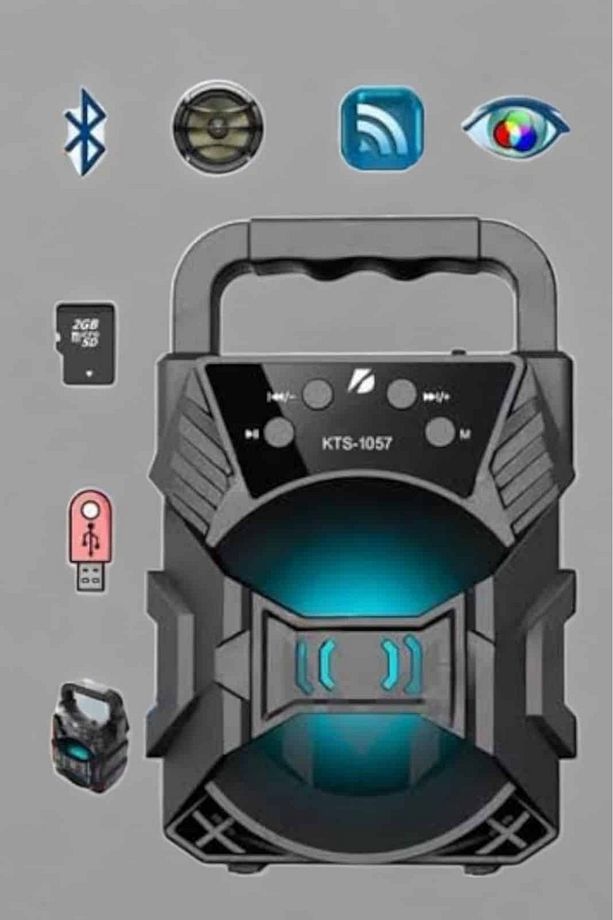 Yüksek Performanslı Bluetooth Hoparlör Kablosuz Taşınabilir - 2