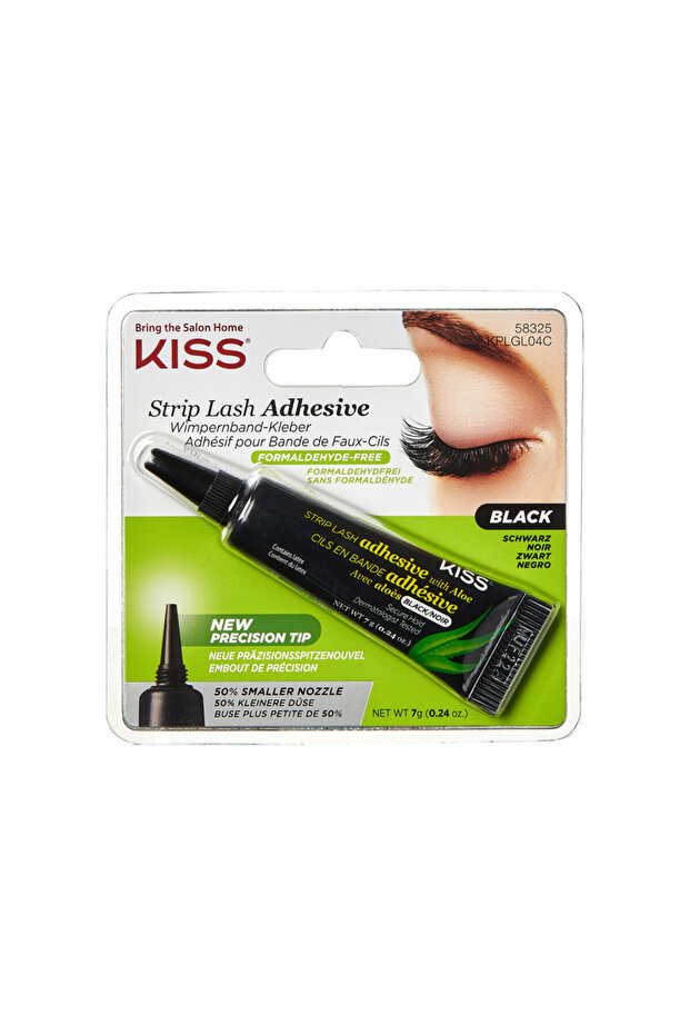 Kiss Strip Lash Adhesive With Aloe Black KPLGL04