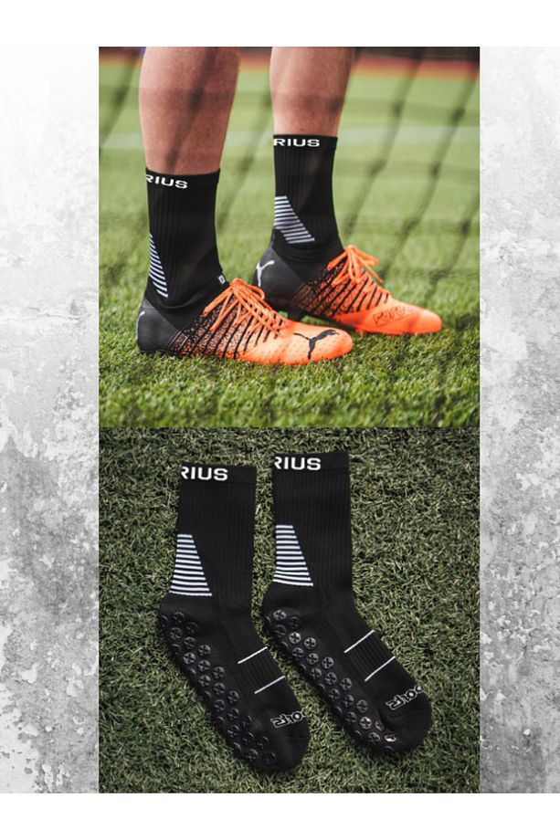 3 Çift Futbol Pro Double Layer Kauçuk Kaydırmaz Taban Dikişsiz Maç Sporcu Tozluk Halı Saha Çorap Set - 3
