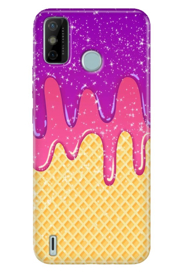 Tecno Spark 6 Go Case Patterned Cover Colorful Cream