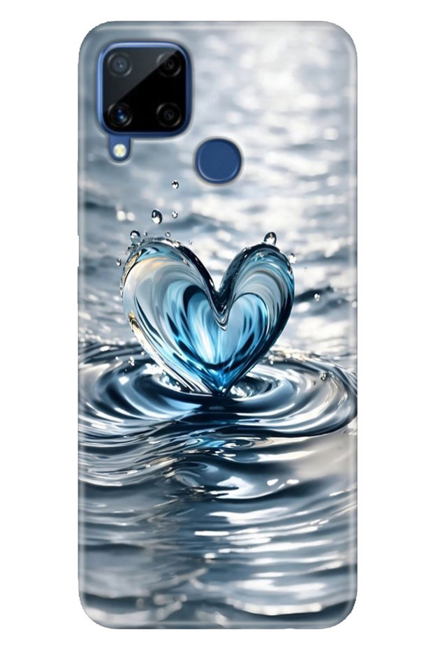 حافظة Realme C15 من السيليكون الملون المصنوع من مادة TPU UV Love Drop