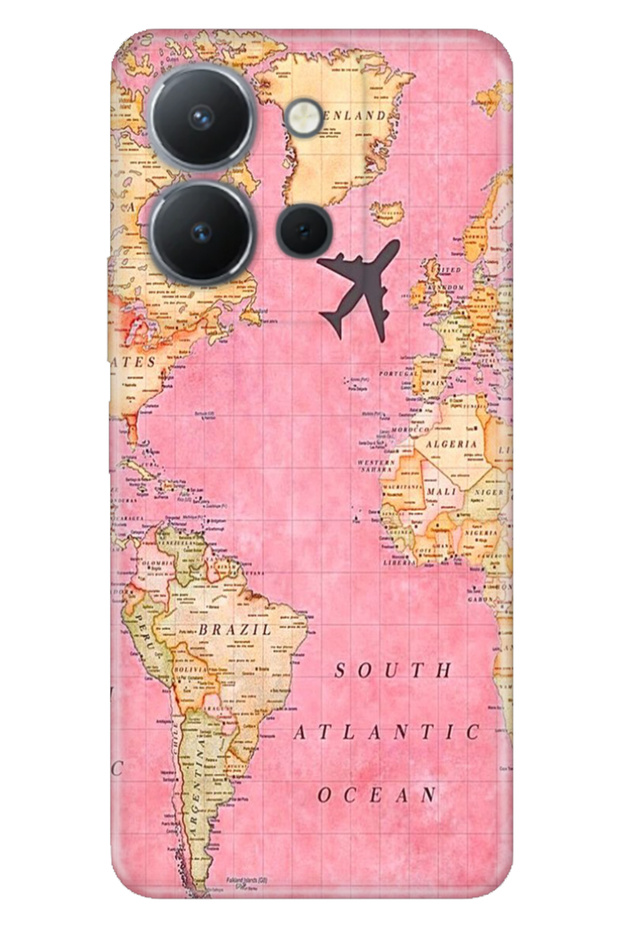 Vivo Y36 4g Case Colorful Tpu Uv Printed Patterned Silicone Map
