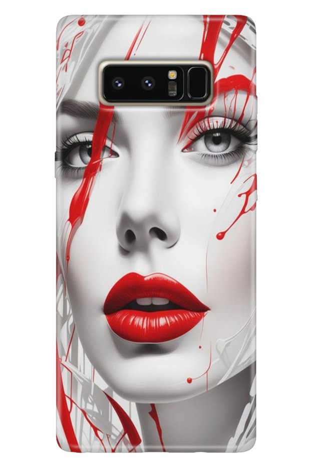 حافظة سامسونج جالاكسي نوت 8 ملونة بنمط TPU Note8 من السيليكون للسيدات