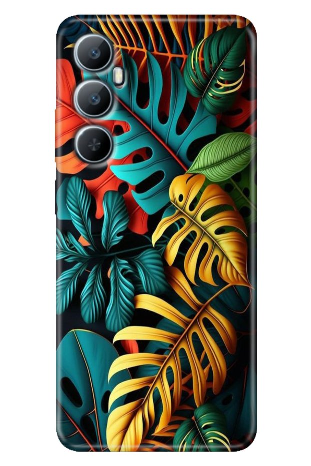 Realme C65 Case (Rmx3910) Compatible Colorful Printed Silicone Colorful Forest