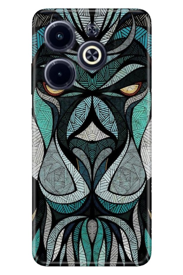 Infinix Hot 40I - Spark20 - 20C Case Themed B Printed Cover Lion Mandala