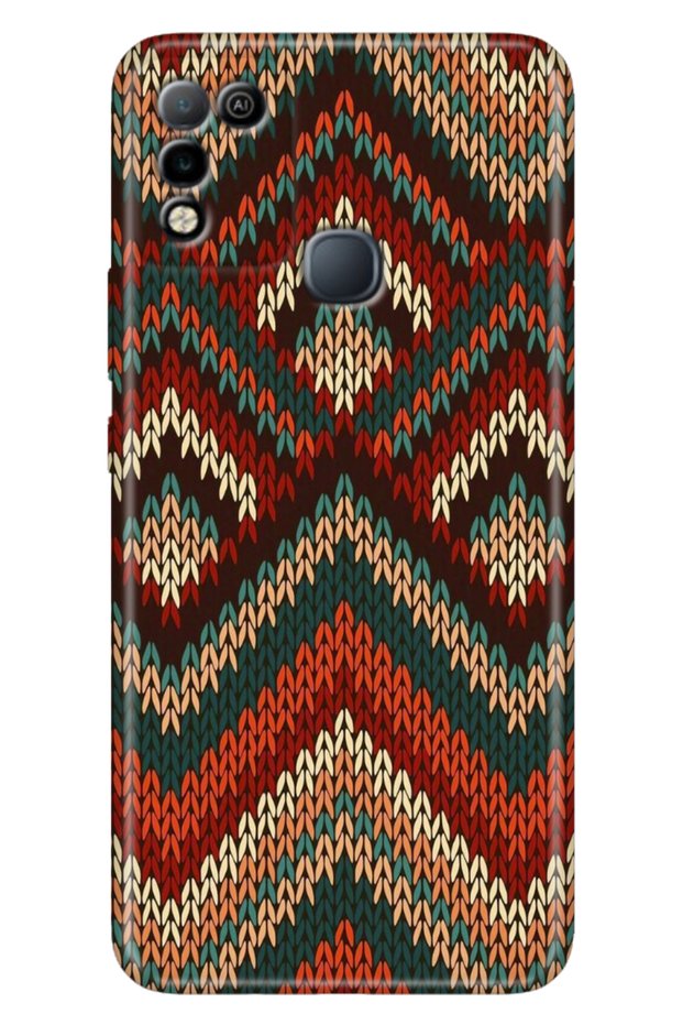 Case for Infinix Hot 10 Play Case Patterned Printed Flexible Silicone Cover Zigzag